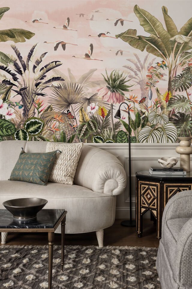 Exotic Jungle Scenery Mural